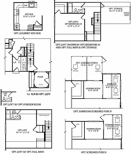 Augusta Model Floor Plan Options