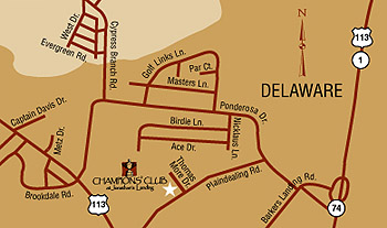 Champion's Club directions map